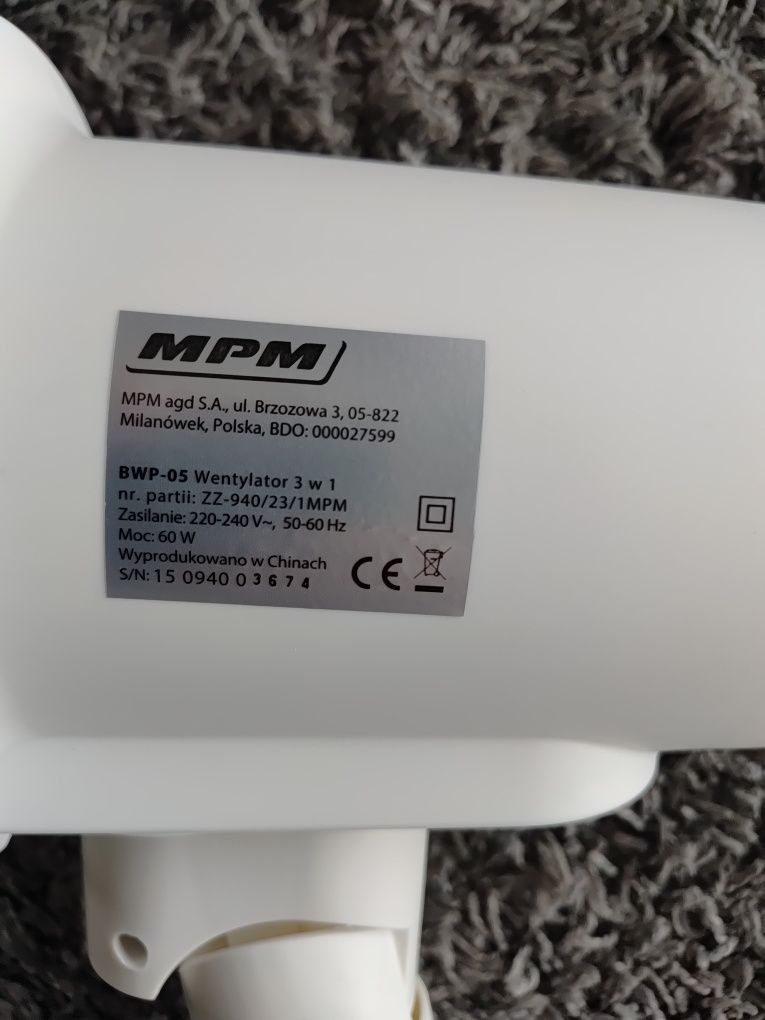 Wentylator/wiatrak MPM BWP-05