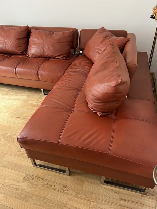 Narożnik skórzany w bardzo zdrowym stanie