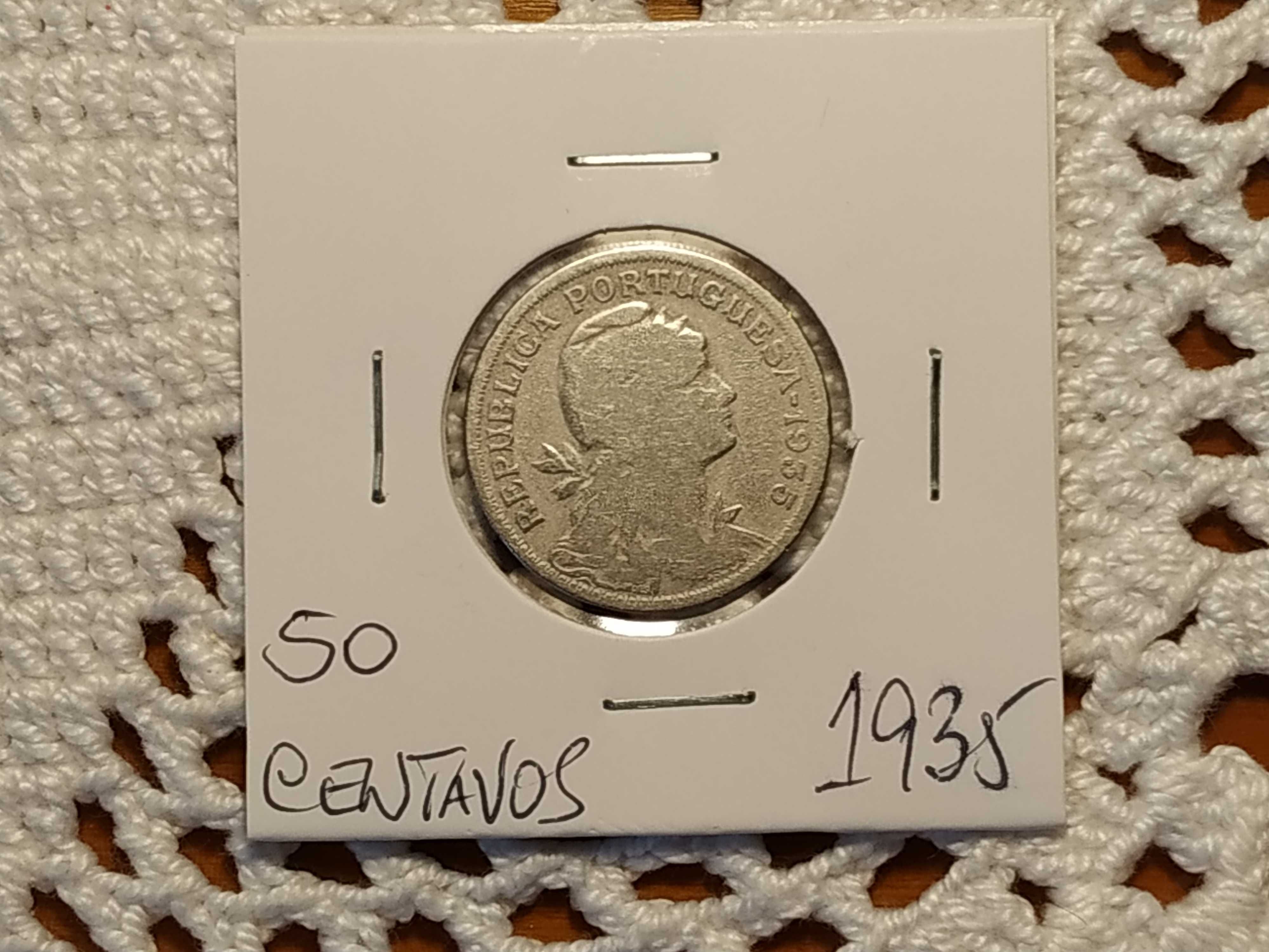 Portugal - moeda de 50 centavos de 1935