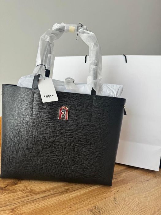 Чорний шопер Furla 100% оригінал