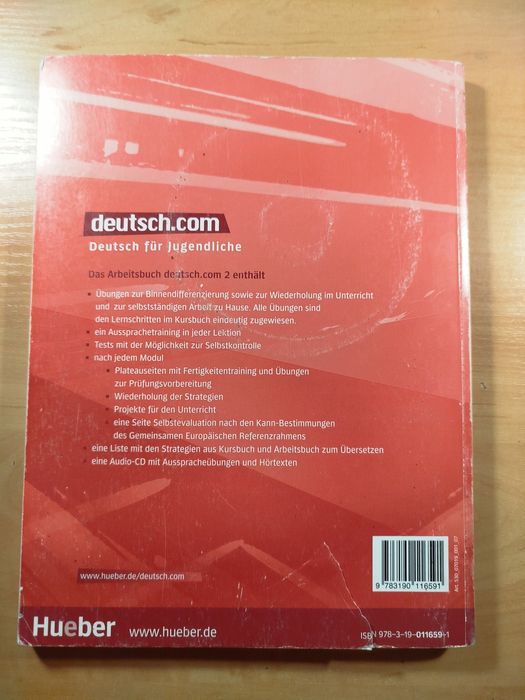 Deutsch.com 2 , Arbeitsbuch + Kursbuch + CD / підручник+зошит комплект