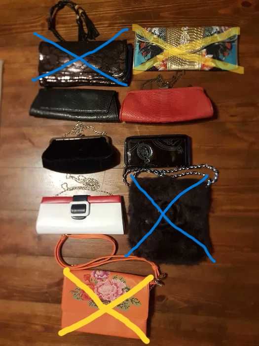 Женская сумки, клатчи Gucci и др.