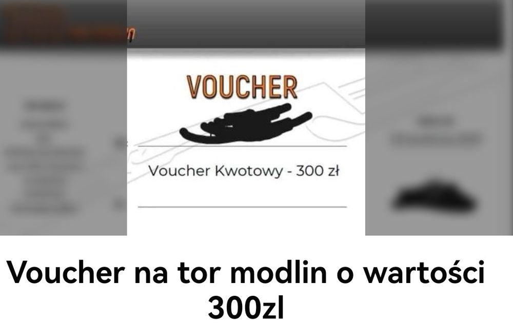 Voucher na tor modlin o wartości 300zl