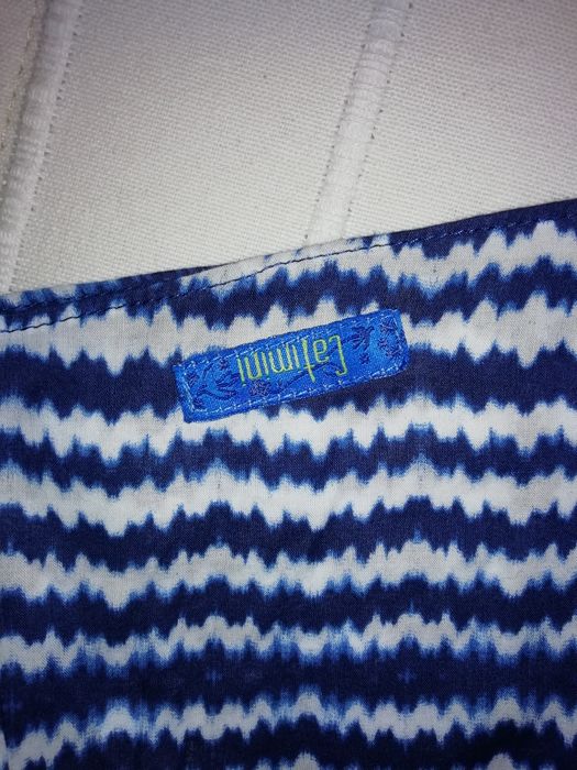 Túnica de menina CATIMINI azul e branco