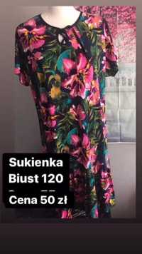 Sukienka biust 120 kwiaty