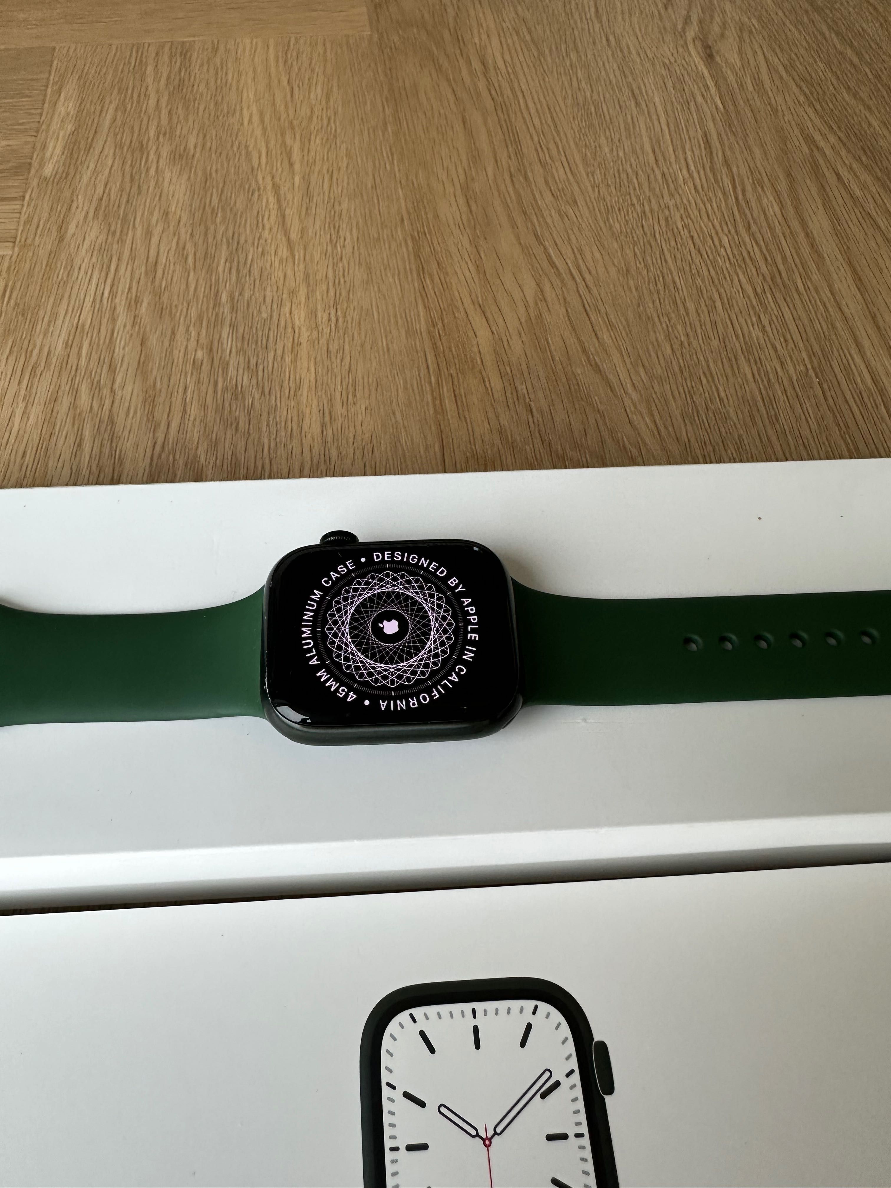 Idealny Apple Watch serii 7 45 mm GREEN GPS. Dowód zakupu!