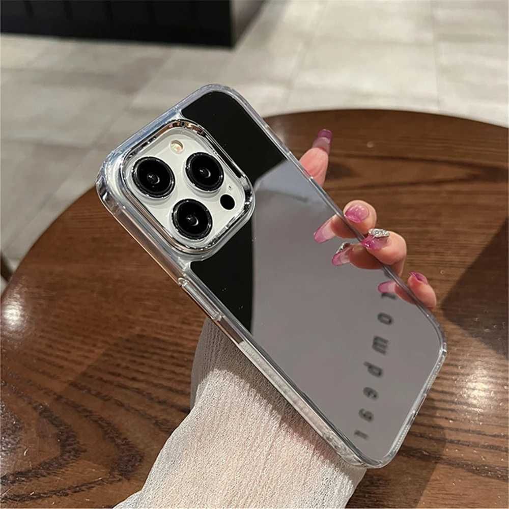 Capa para iphone 14 pro acrílico duro à prova de choque capa