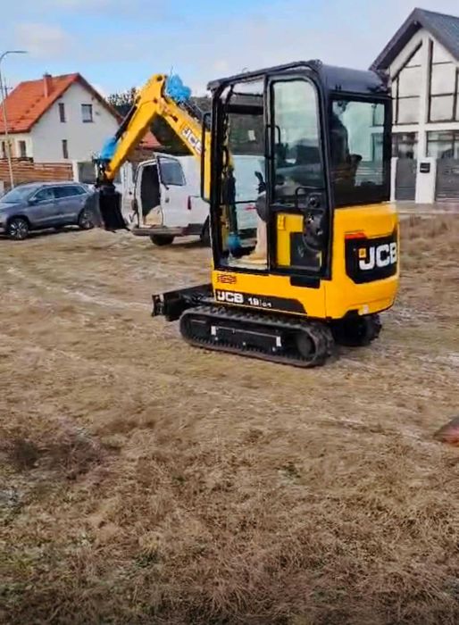 Wynajem minikoparki, minikoparka 110zł/h, prace ziemne