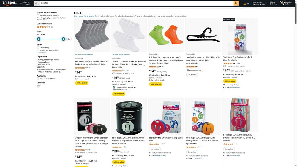 Meias órfãs ou desirmanadas  nunca mais - Clips SOCKSTAR vão à maquina