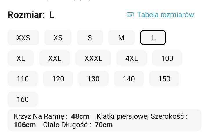 Koszulka, t-shirt męski oddychający materiał L oraz Xl