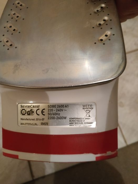 Żelazko  parowe silver crest