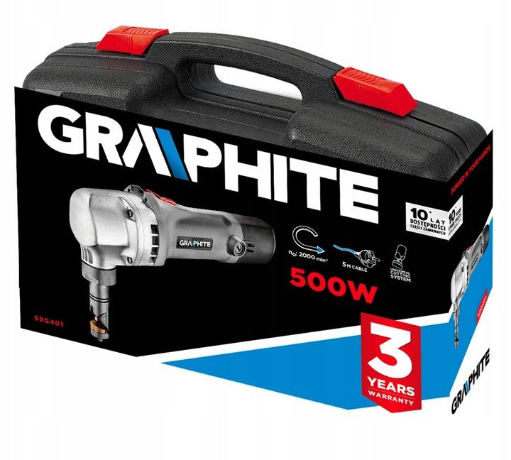 Nożyce Do Blachy 500w, Walizka Graphite 59g401