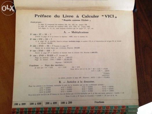 Le Livre a Calculer Vici - Livro de calculo