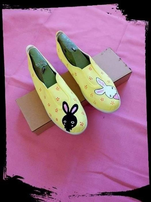 Sabrinas pintura em tecido coelhos
