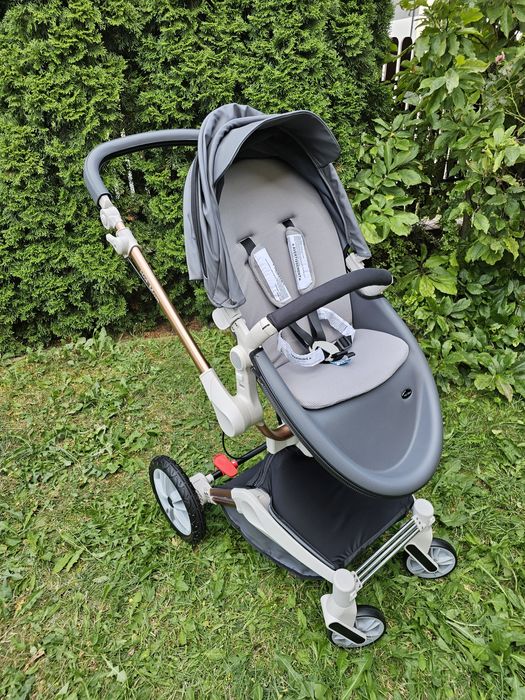 Wózek Hot Mom 360 Rotation 2w1 gondola + spacerówka 0-36m Dark Gray