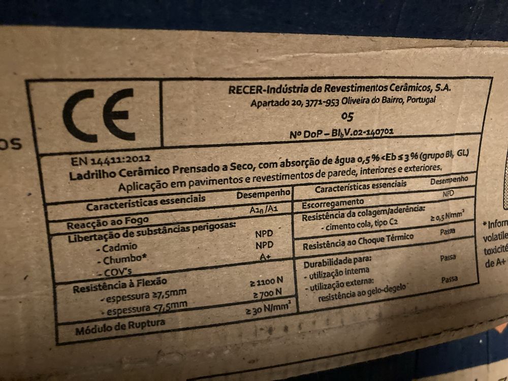 Caixa azulejos (1 m2) Recer Naprec mater branco 10x20cm