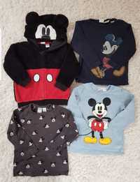 ZARA 86 92 zestaw ubranek myszka miki bluza polarowa koszulki mickey