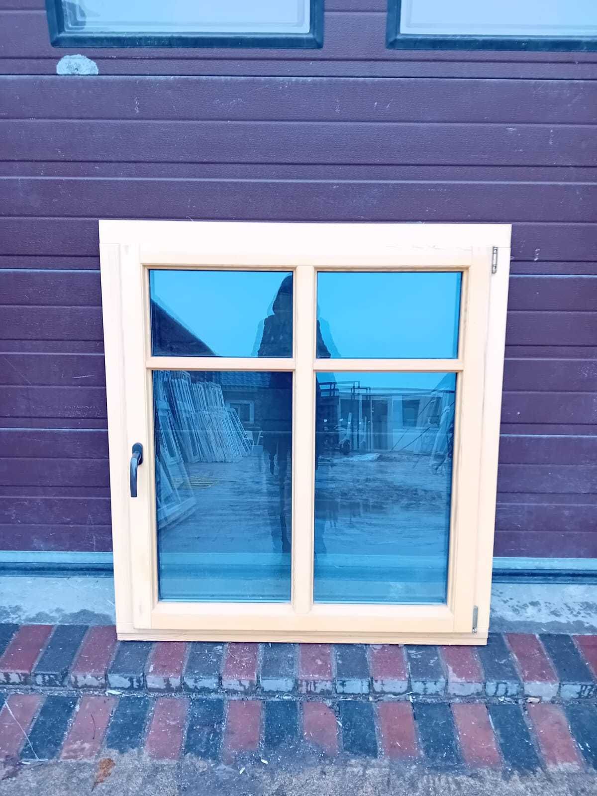 Nowe okno drewniano aluminiowe niebieskie SZPROS 110x122 DOWÓZ KRAJ