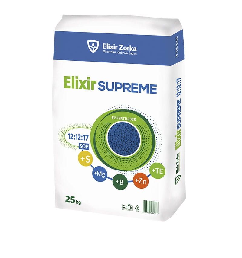 ELIXIR Supreme na trawnik  12-12-17 ,25 kg

Elixir Supreme to bezchlor