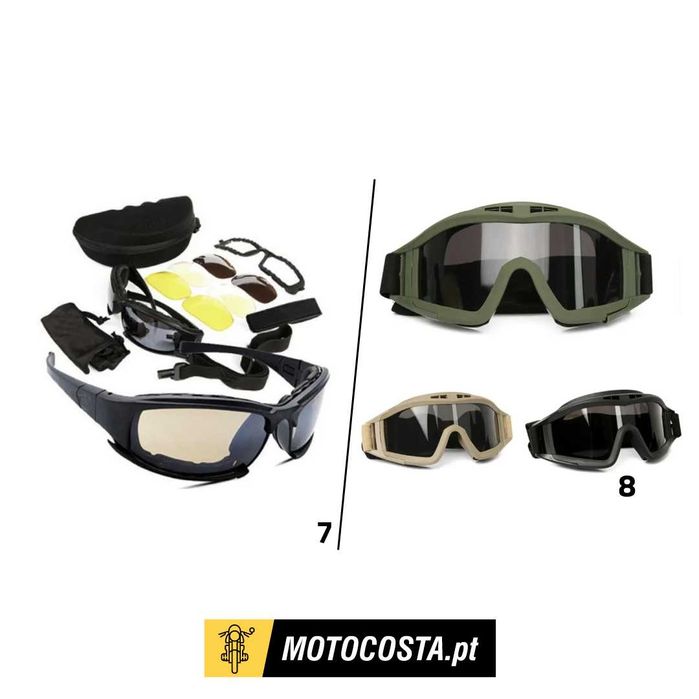 Óculos Moto - Polarizados, Tácticos e Cafe Racer - MOTOCOSTA
