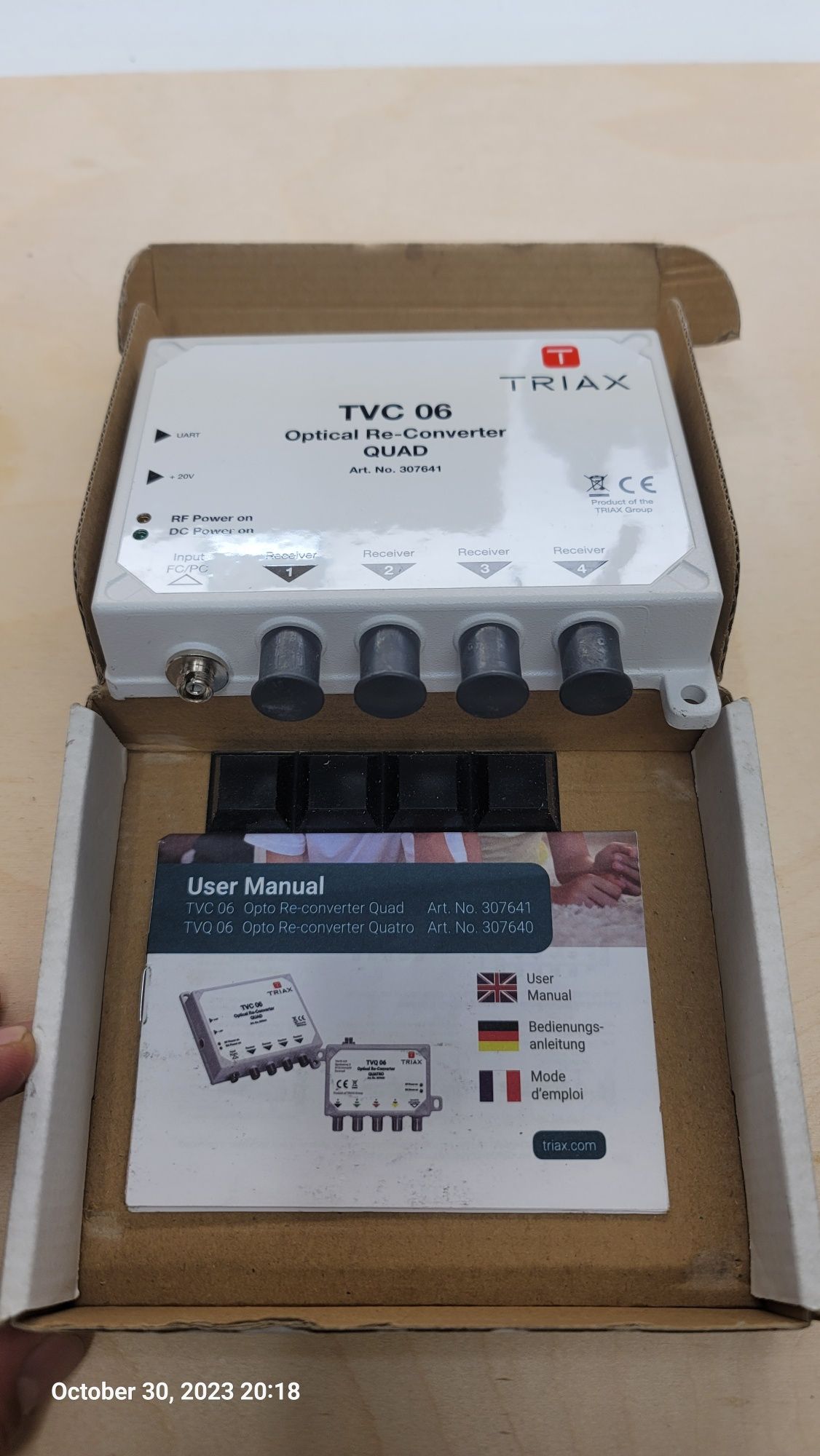 Tv-sat -cabel Tvc 06 triax opto reconverter quad