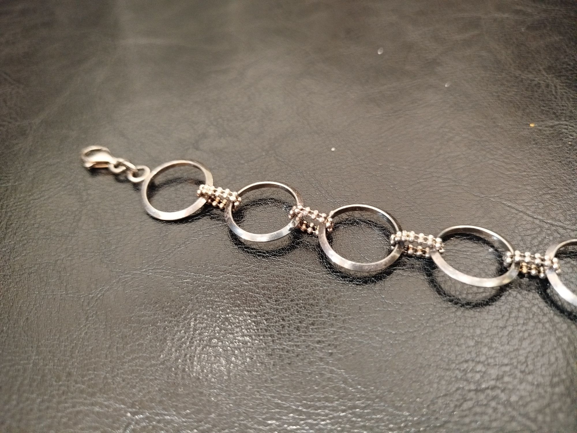 Pulseira prata cm elos largos
