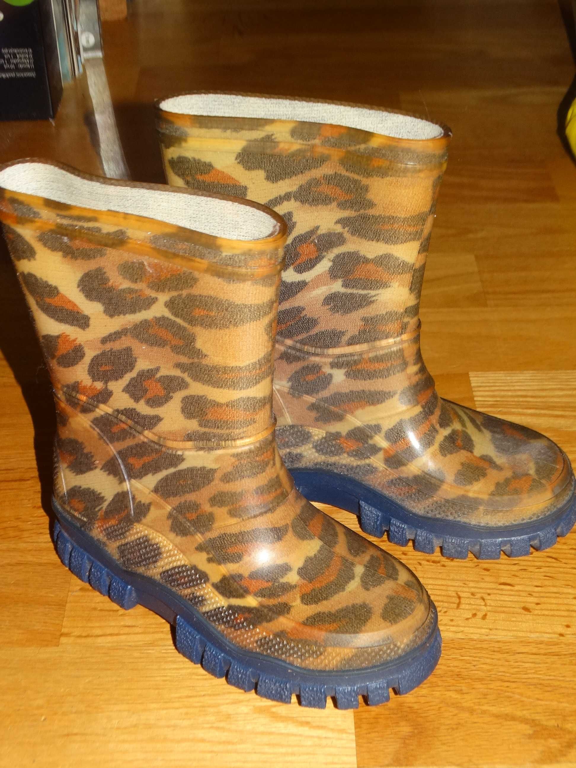 Kalosze dziecięce Unisex wzór panterka rozmiar 26/27 Lemigo