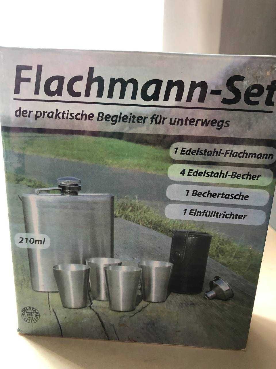 Набір подарунковий Flachmann-Set 6в 1  фляга/лійка/стопки 4 шт./чохол