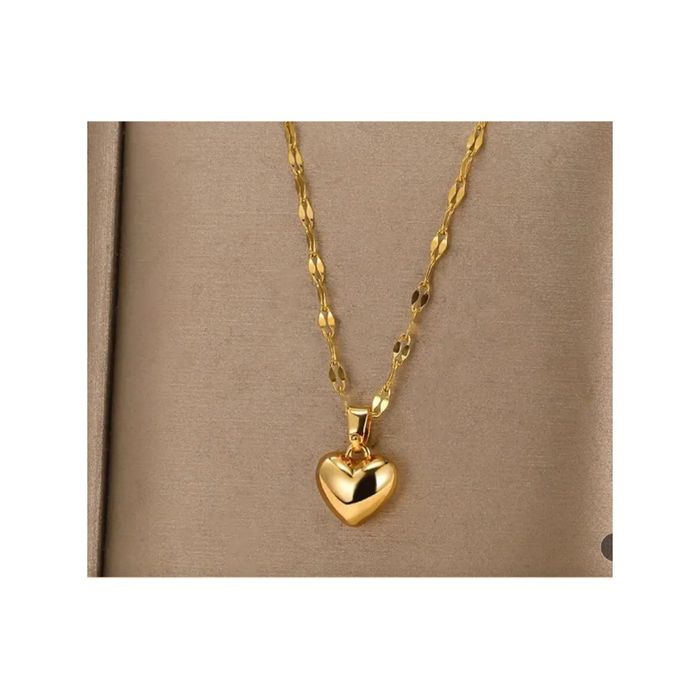 Nowy złoty naszyjnik serduszko sztuczna biżuteria