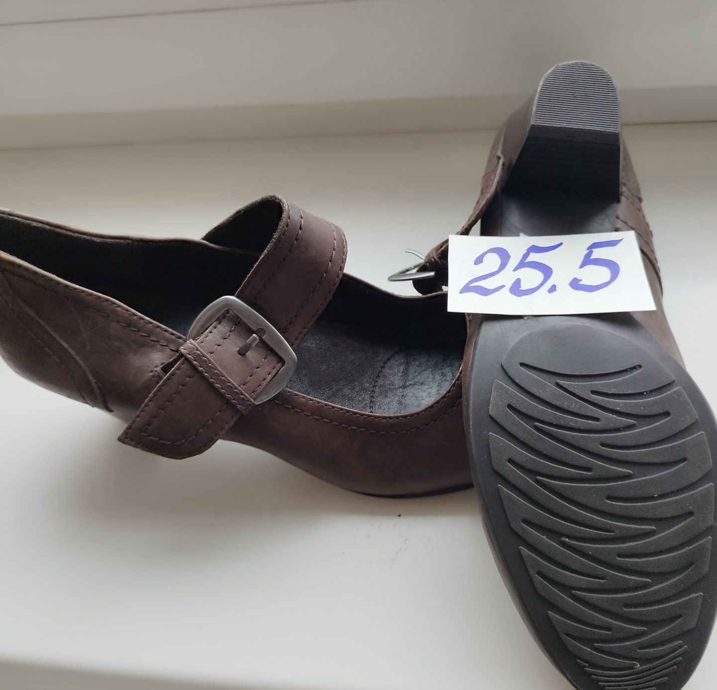 Туфли женские коричневые р.25.5
