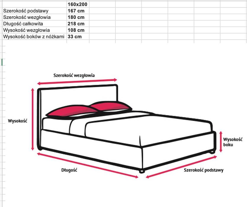 Łóżko tapicerowane 160x200 z pojemnikiem, SypialniaPlus