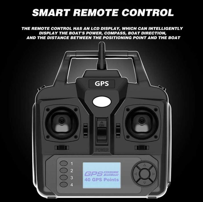 Карповый кораблик Flytec V020 с GPS 40 точек 12000 mAh