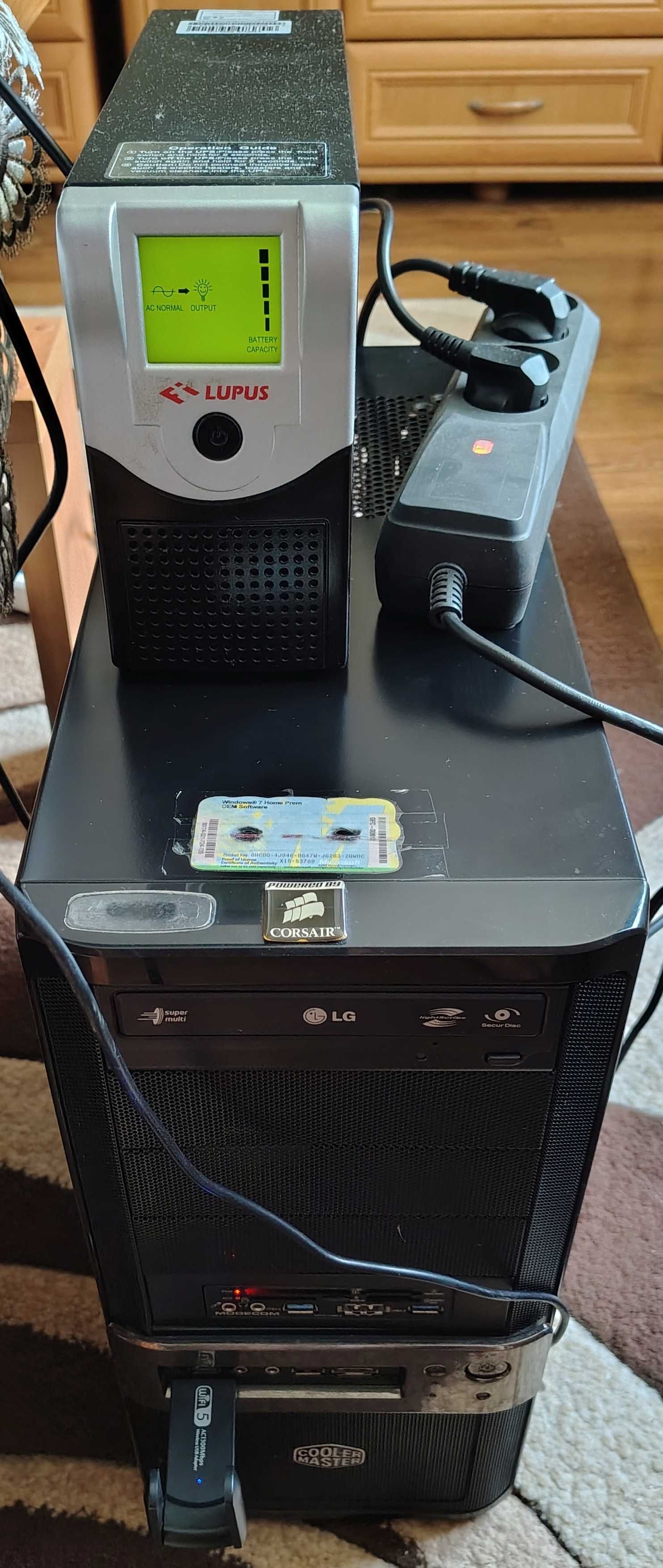 Zestaw komputerowy, Windows 10, monitor 27" UPS Lupus