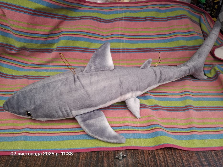 Акула мягкая игрушка 100 см shark 1 метр
