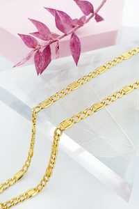 Złoty łańcuszek splot figaro