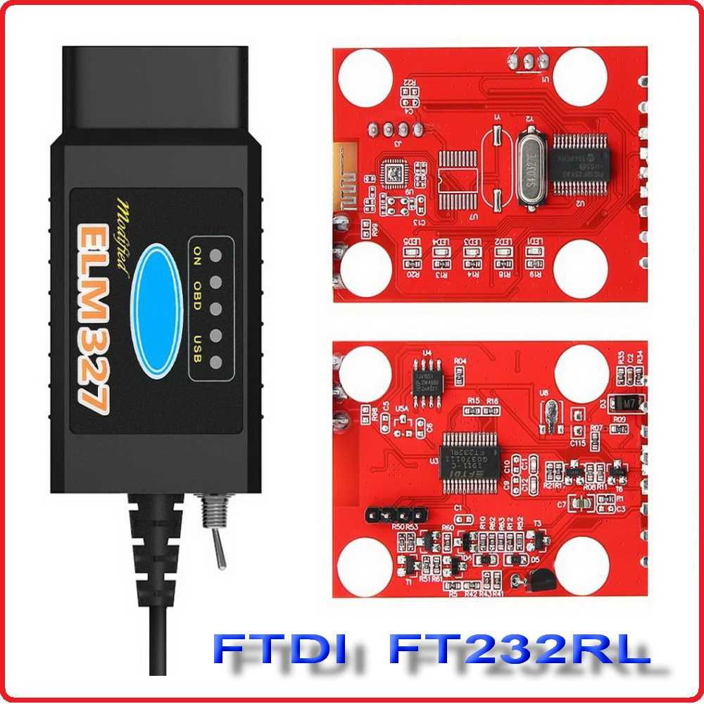 ELM327 V1.5 USB с Оригинал PIC18F25K80 и (FTDI OBD2 HS/MS CAN перекл)