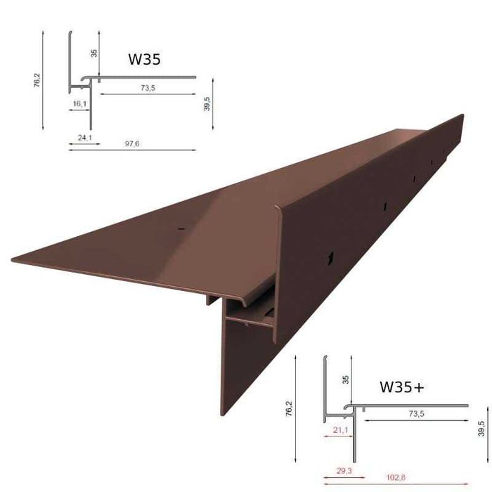 PROFIL W 35 + Okapowy Prosty RENOPLAST Taras Wentylowany