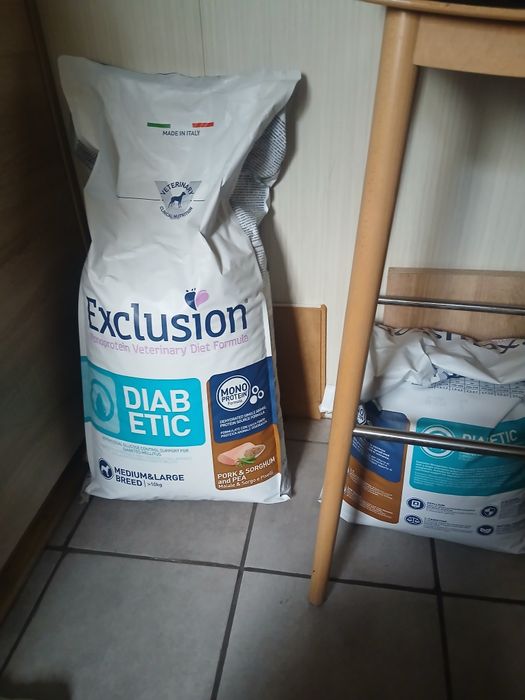 Karma dla psów z cukrzycą. Diabetic Exclusion.