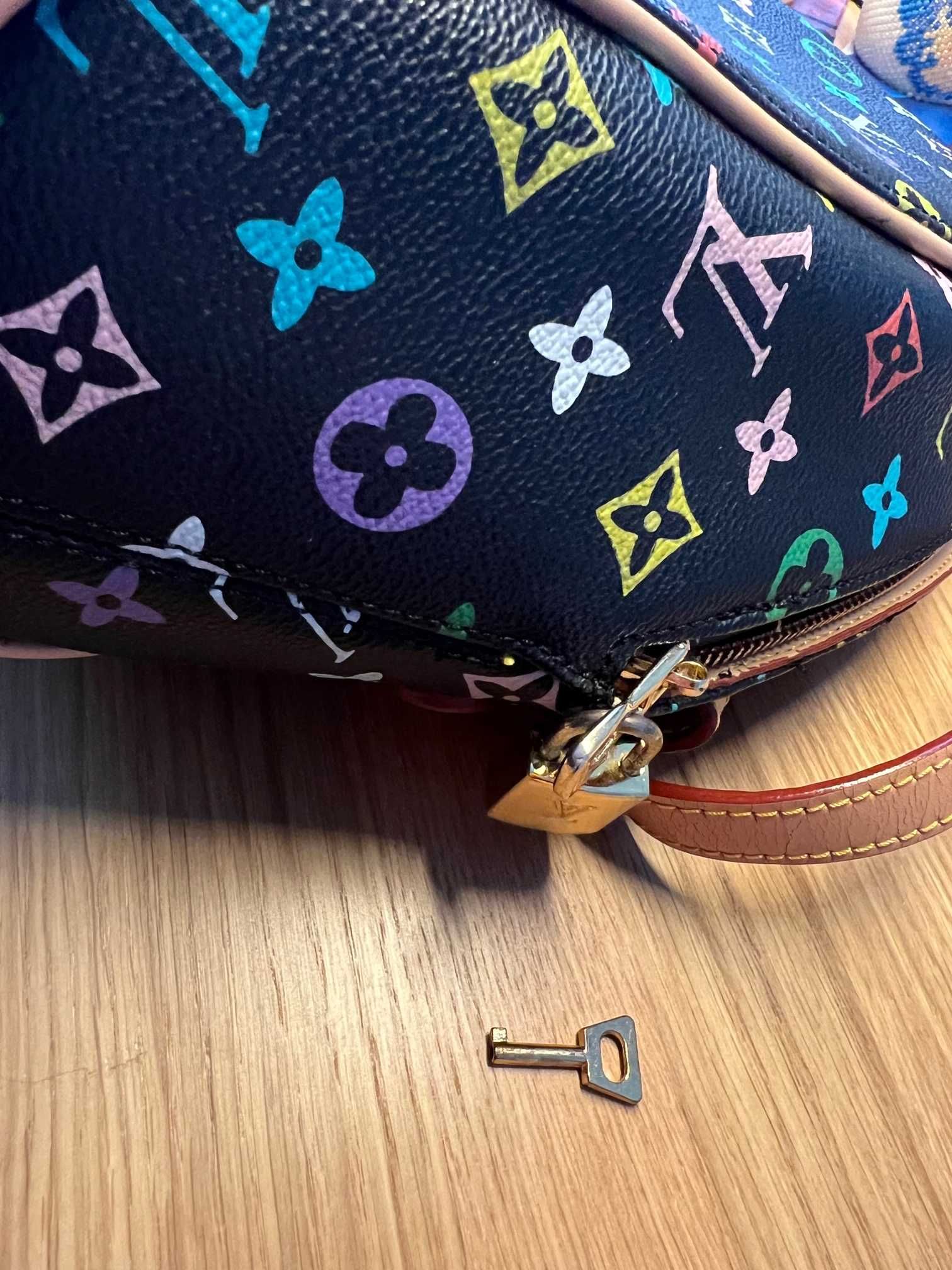 Bardzo ładny i unikalny czarno-brązowy plecak Louis Vuitton