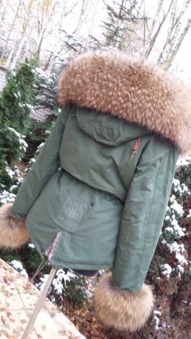 Parka Mr and Mrs Mr&Mrs Italy Naturalny Jenot i Szynszyle rozm. M