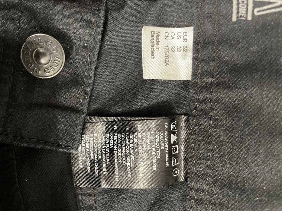 Jeans czarne slim fit 32 Divided