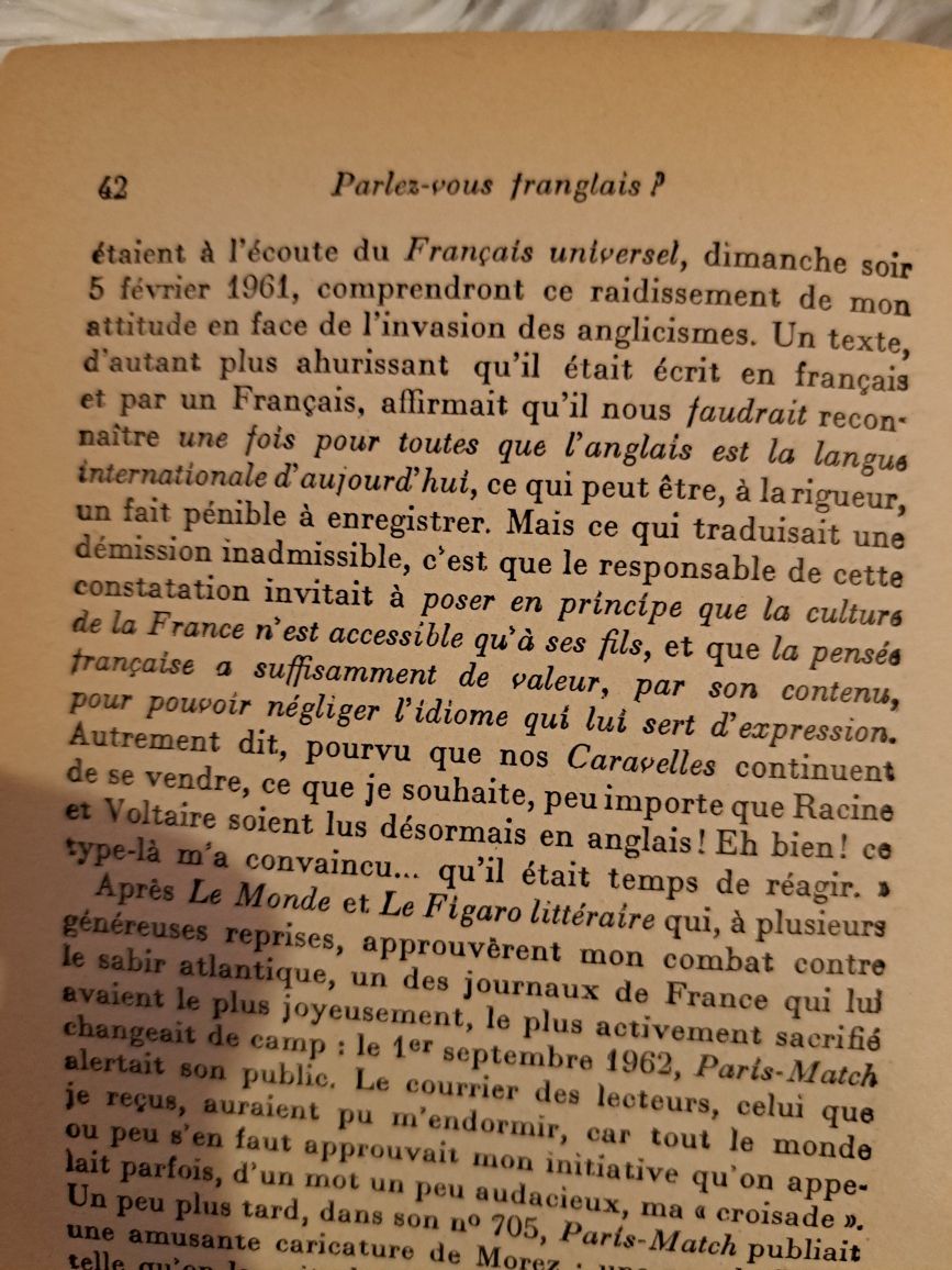 Książka  język francuski "Parlez-vous franglais"  Etiemble