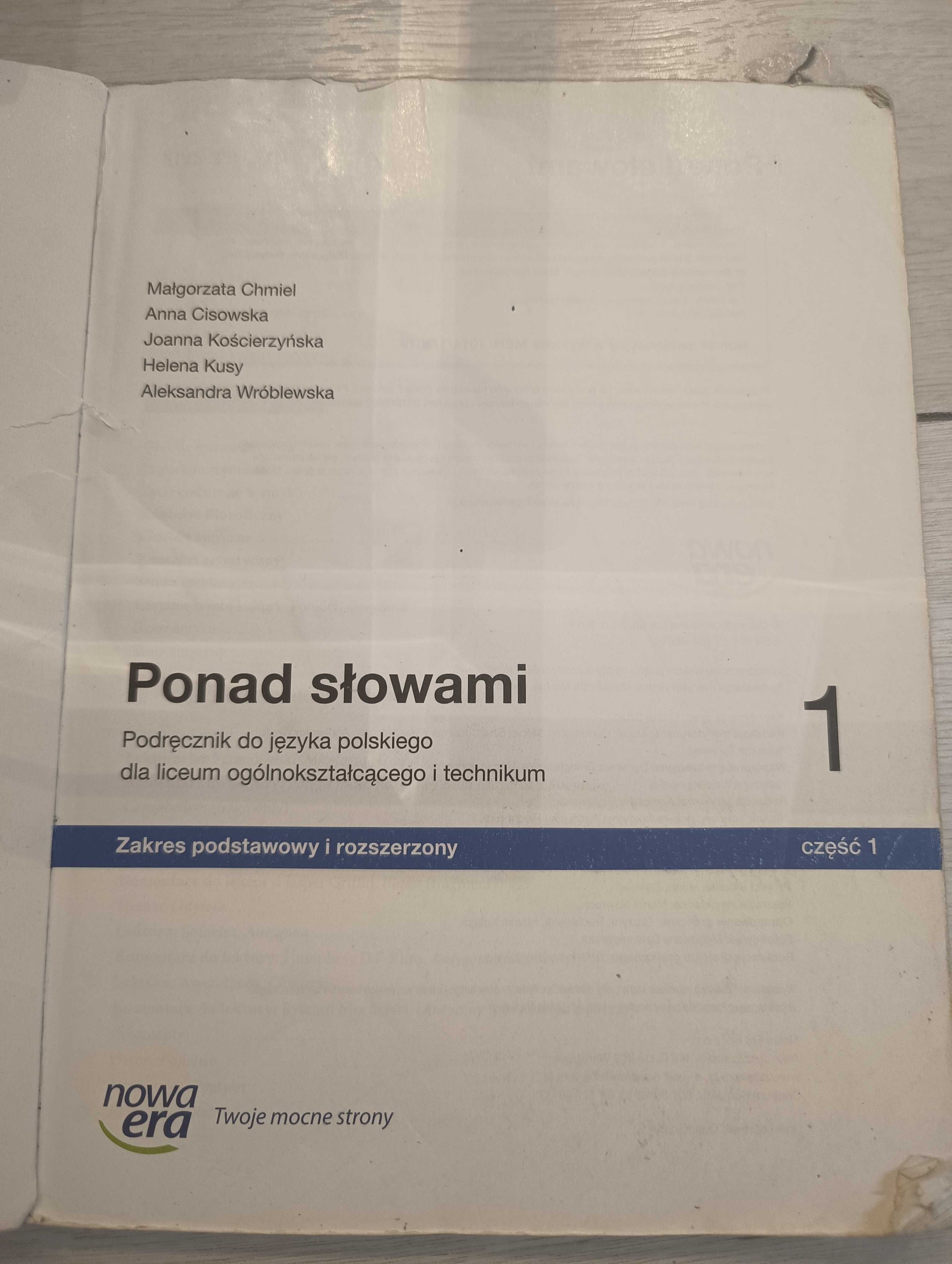 Ponad słowami klasa 1 część 1