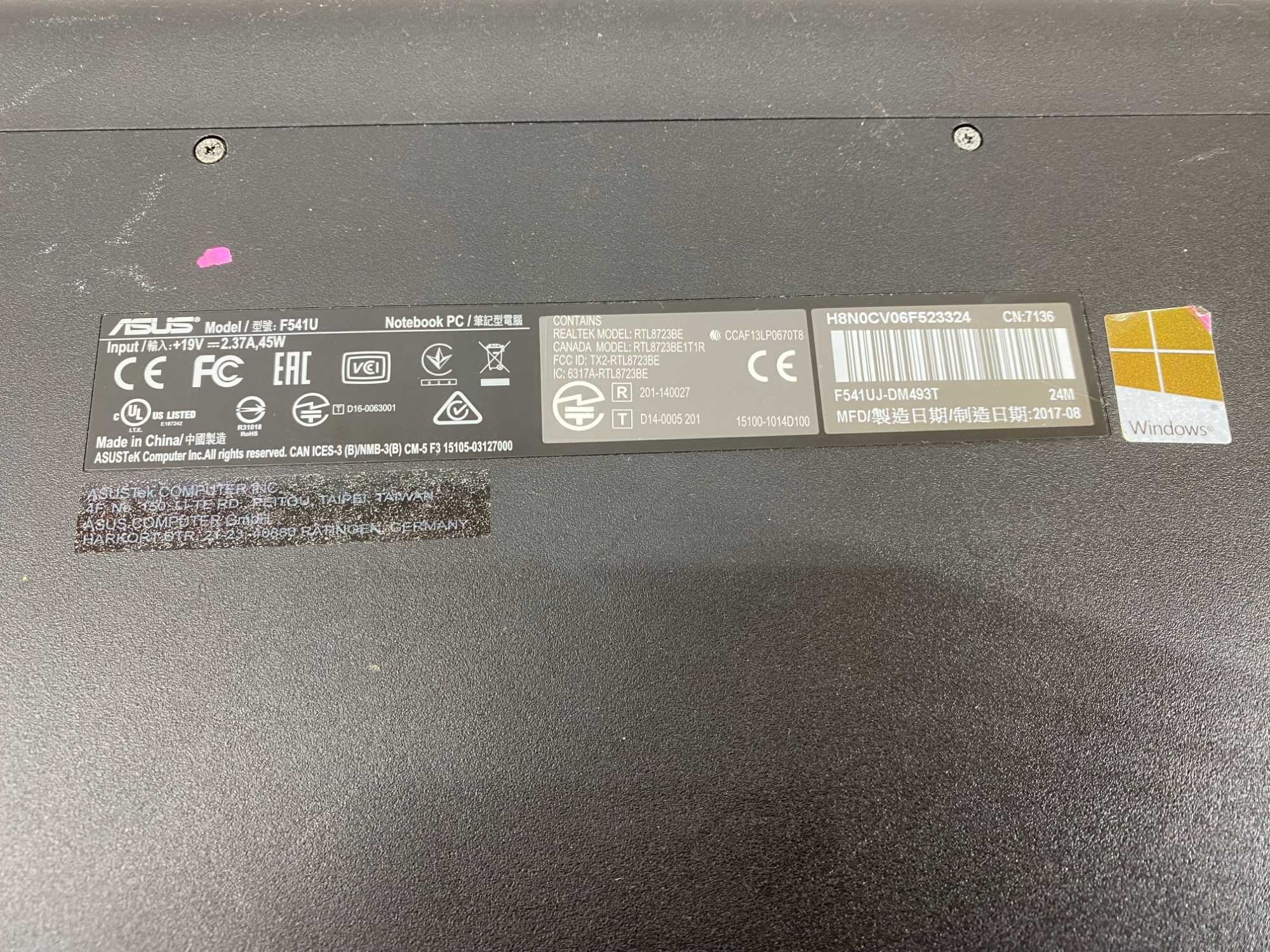 Laptop ASUS F541U I3|4GB|Geforce 920Mx|
