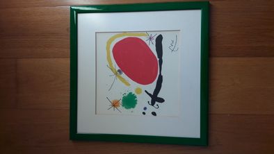 Quadro estampa Miró - emoldurado