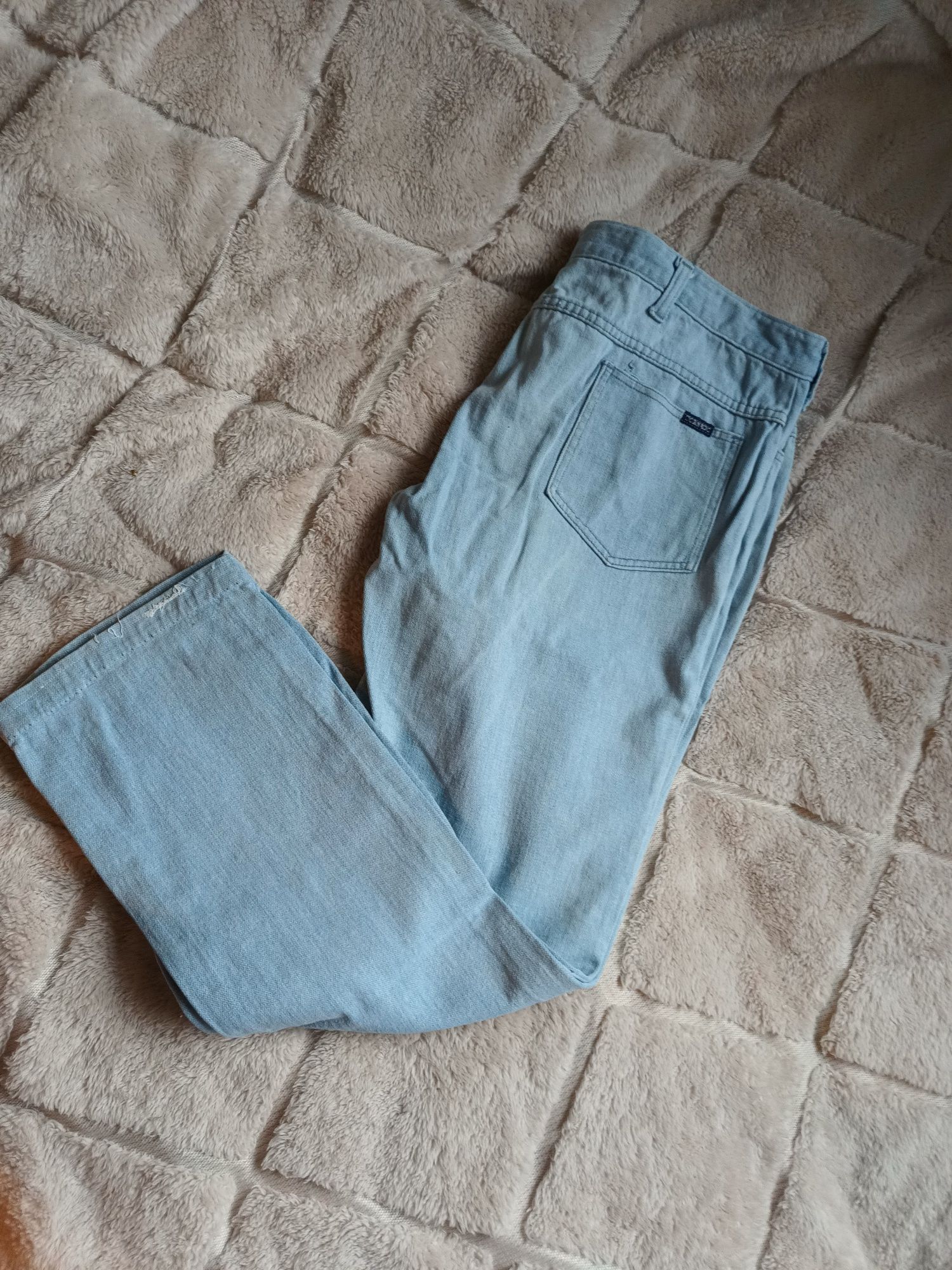 Mom jeans dżinsy niebieskie L