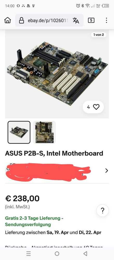 Płyta główna Intel /Asus FW82371EB (L901TA08)SL37M-98'- Retro