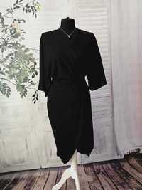 Czarna sukienka zakładany dekolt 8 36 S