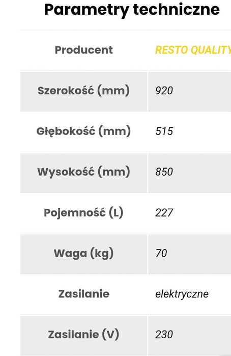 Roczna barowa szafa chłodnicza