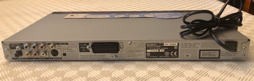 Sony leitor de CD/DVD, DVP-NS585P